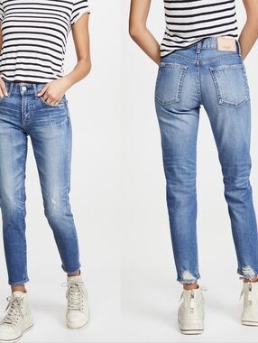 MOUSSY Vintage Velma Skinny Straight Distressed Crop 24